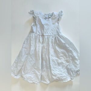 Creamie girls white dress silver pinstripe 3T